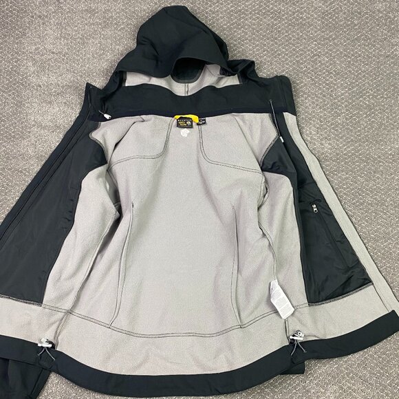 Mountain Hardwear Jacket Women's Large Black Hooded Fleece Lined - Picture 7 of 15